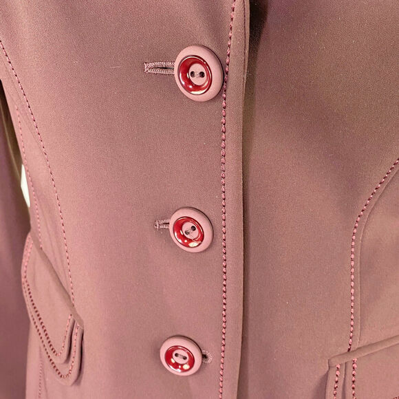 Un Jour Ailleurs Blazer Jacket Women's Size 12 Purple Polyester Blend Lined - Picture 3 of 8